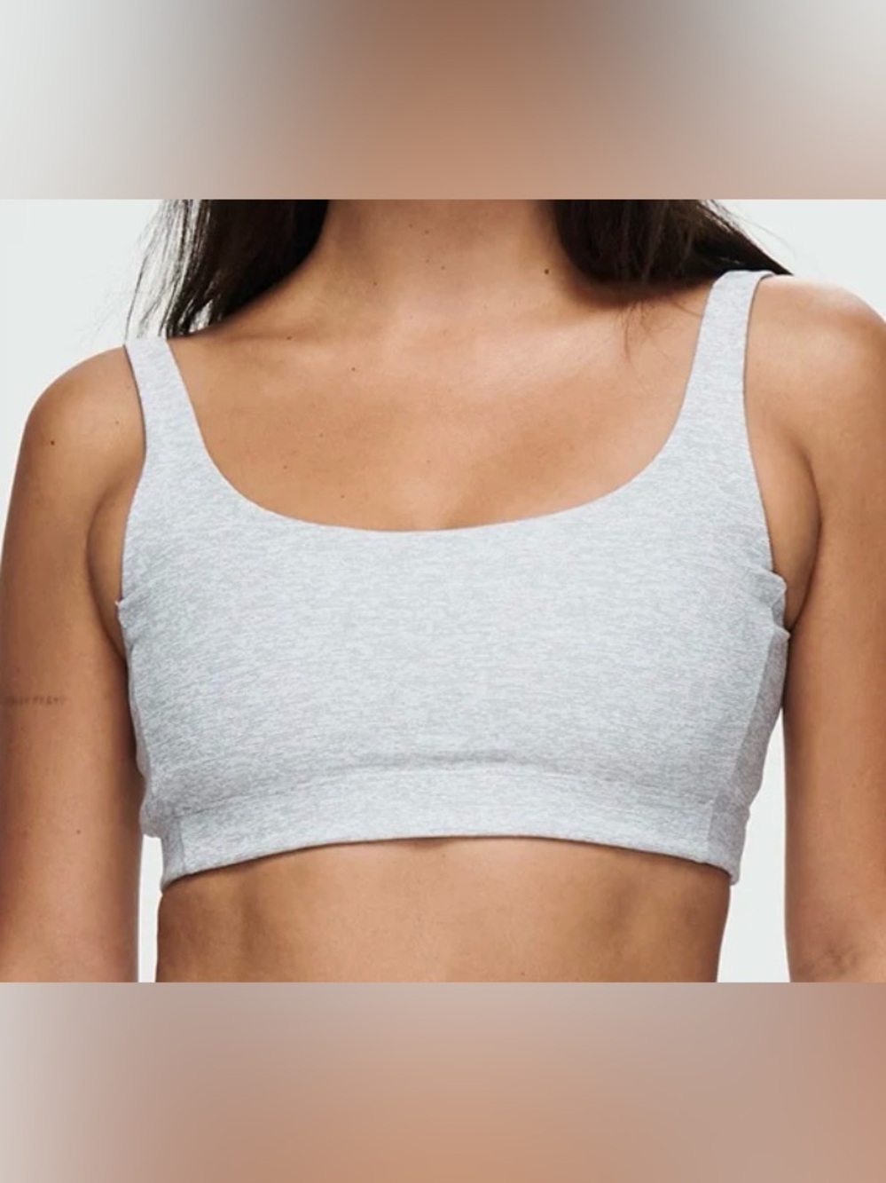 outdoor voices double time bra athletic top color milk stone